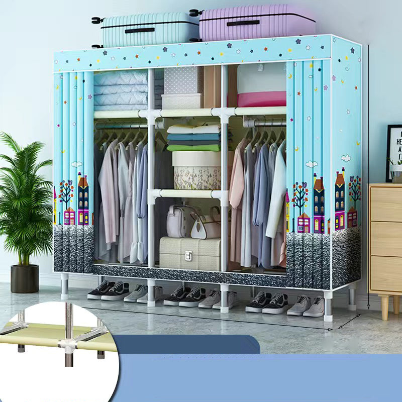 Armadio in metallo armadio del guardaroba in stile contemporaneo Armaia con asta di abbigliamento per casa