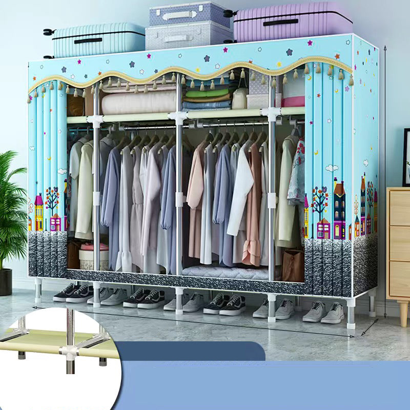 Armadio in metallo armadio del guardaroba in stile contemporaneo Armaia con asta di abbigliamento per casa