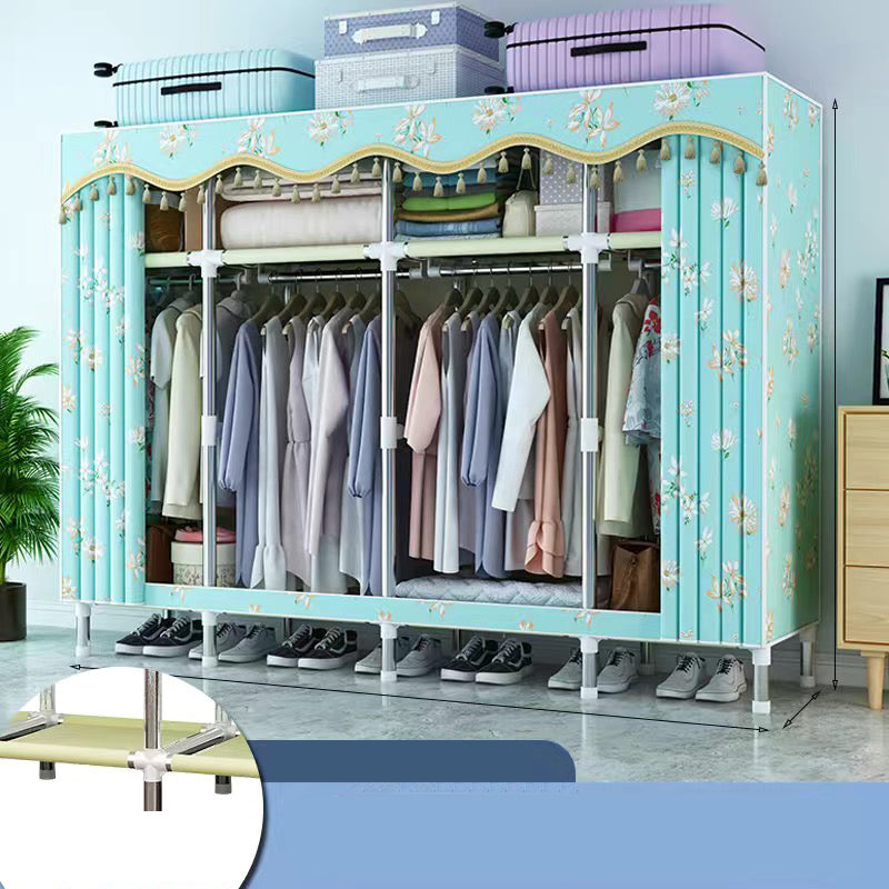 Armadio in metallo armadio del guardaroba in stile contemporaneo Armaia con asta di abbigliamento per casa