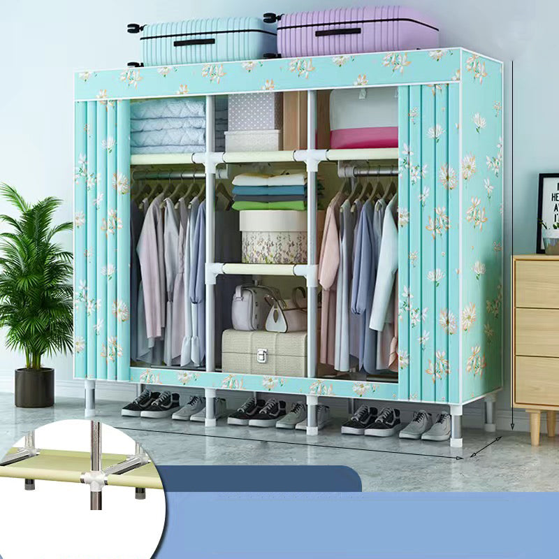 Armadio in metallo armadio del guardaroba in stile contemporaneo Armaia con asta di abbigliamento per casa