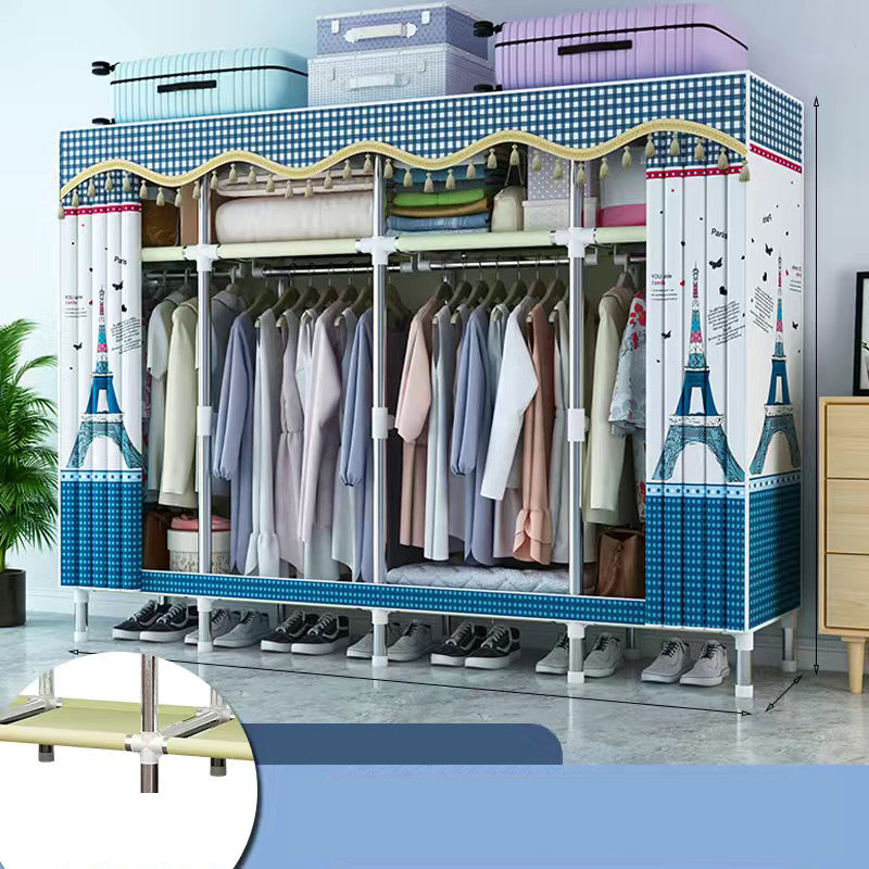 Armadio in metallo armadio del guardaroba in stile contemporaneo Armaia con asta di abbigliamento per casa