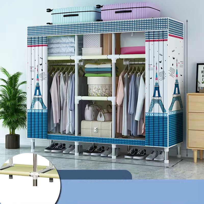 Armadio in metallo armadio del guardaroba in stile contemporaneo Armaia con asta di abbigliamento per casa