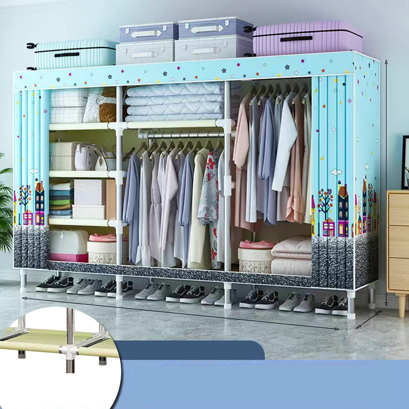 Armadio in metallo armadio del guardaroba in stile contemporaneo Armaia con asta di abbigliamento per casa