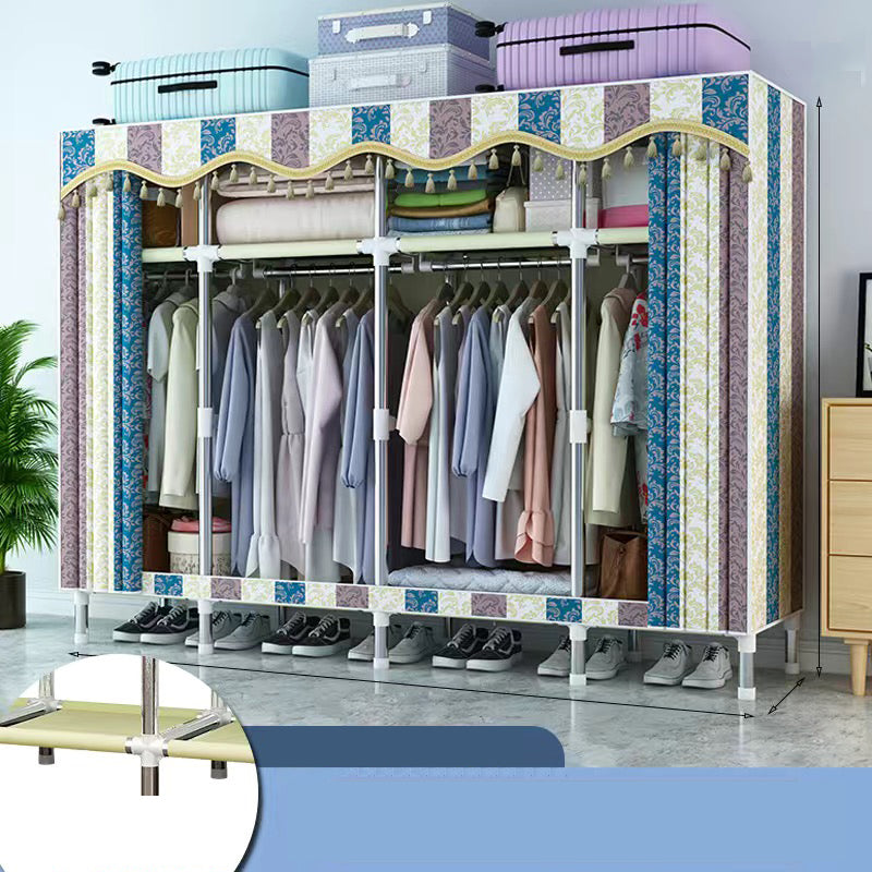 Armadio in metallo armadio del guardaroba in stile contemporaneo Armaia con asta di abbigliamento per casa