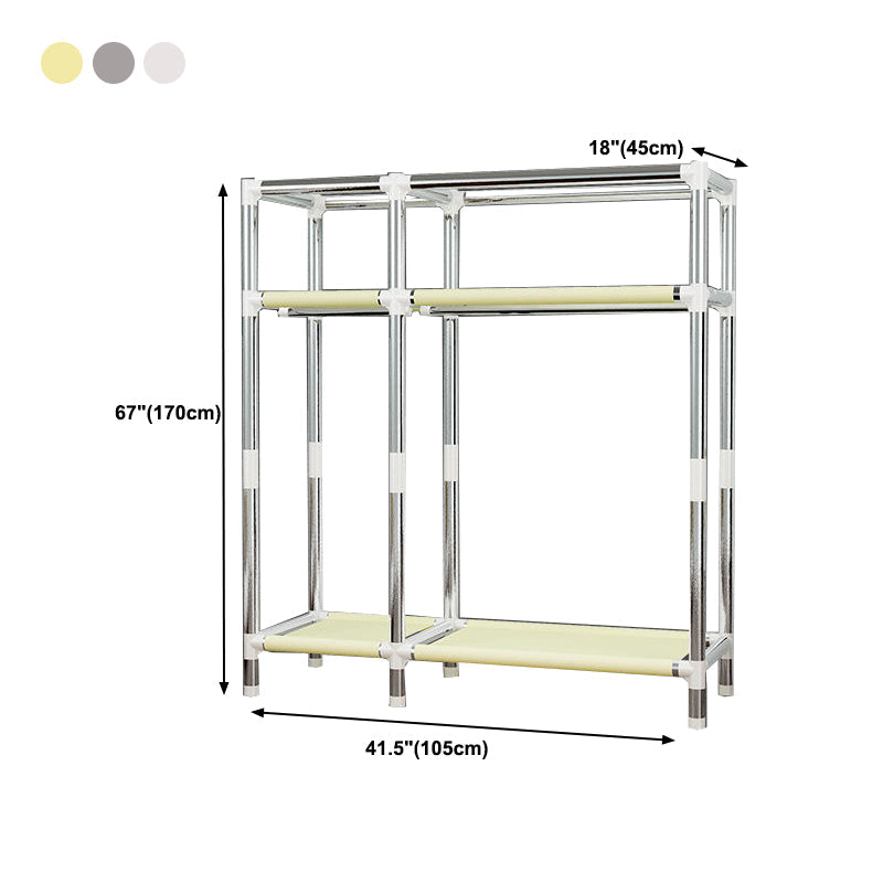 Armadio in metallo armadio del guardaroba in stile contemporaneo Armaia con asta di abbigliamento per casa