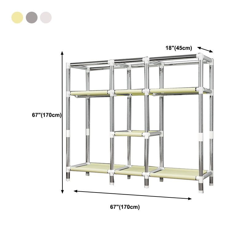Armadio in metallo armadio del guardaroba in stile contemporaneo Armaia con asta di abbigliamento per casa