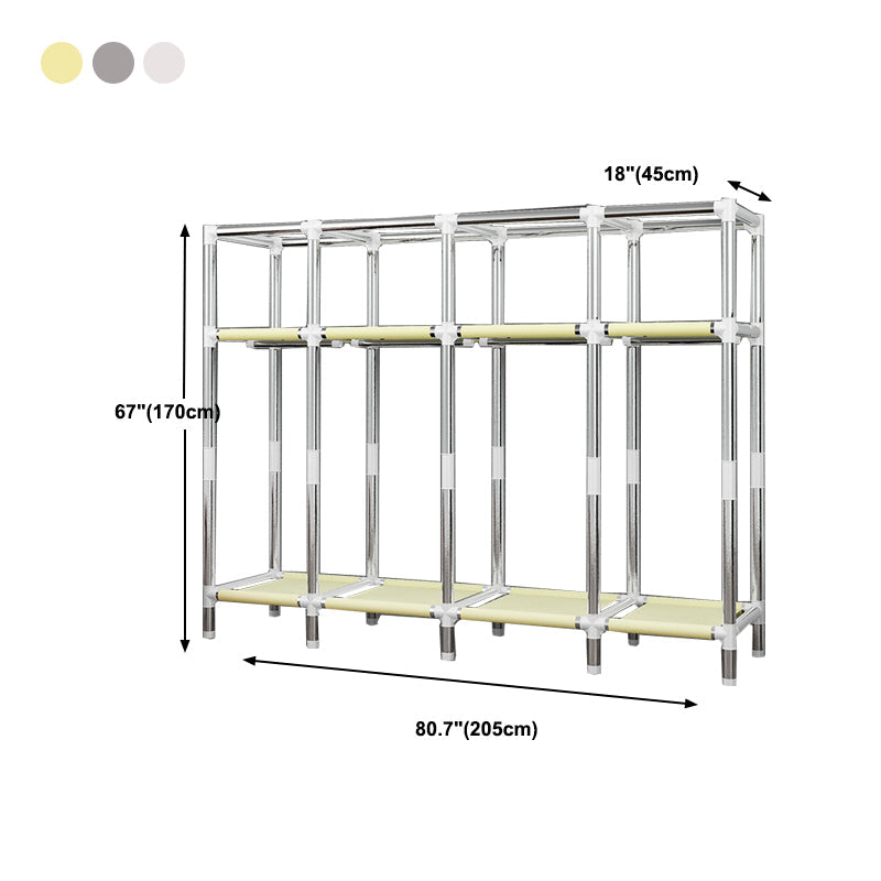 Armadio in metallo armadio del guardaroba in stile contemporaneo Armaia con asta di abbigliamento per casa