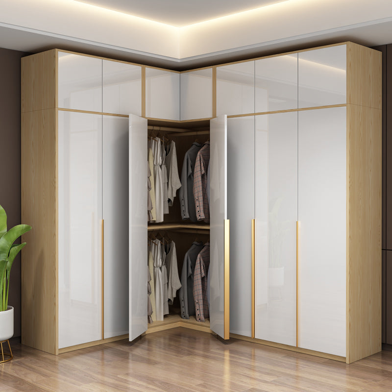 Contemporary Storage Cabinet Engineered Wood Wardrobe Armoire Clearhalo 'Armoires & Wardrobes' 'armoires_wardrobes' 'Bedroom Furniture' 'furn' 'furn_armoires_wardrobes' 'Furniture' 5284936