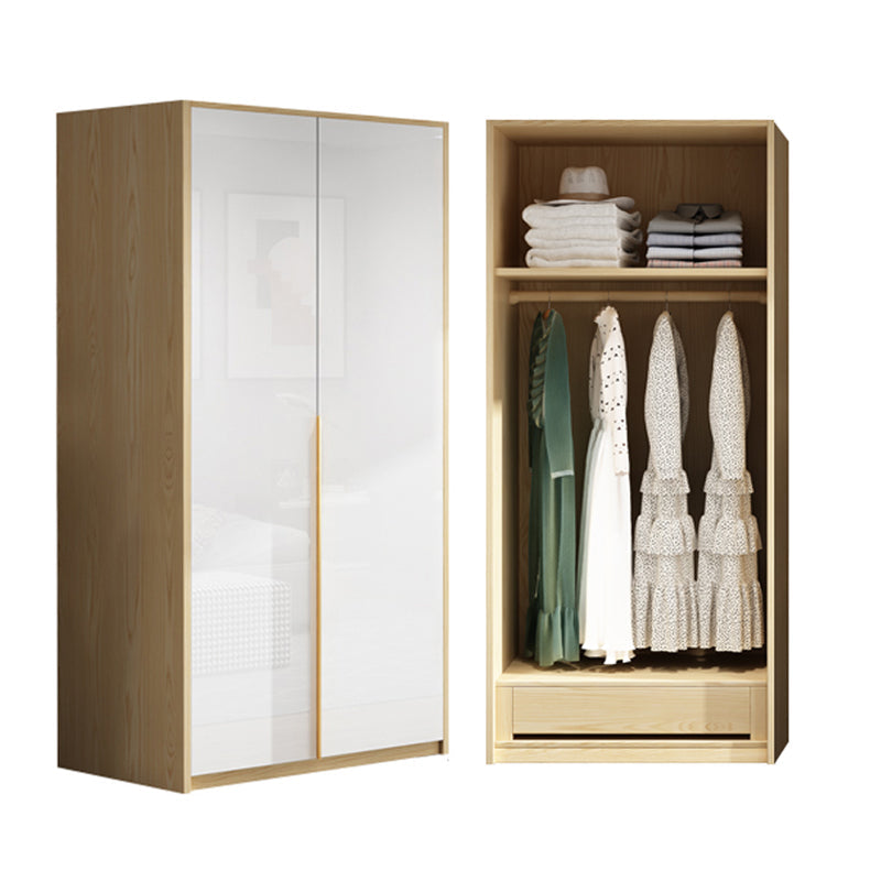 Contemporary Storage Cabinet Engineered Wood Wardrobe Armoire 31"L x 20"W x 79"H Clearhalo 'Armoires & Wardrobes' 'armoires_wardrobes' 'Bedroom Furniture' 'furn' 'furn_armoires_wardrobes' 'Furniture' 5284938