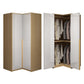 Contemporary Storage Cabinet Engineered Wood Wardrobe Armoire 31.5"L x 31.5"W x 79"H Clearhalo 'Armoires & Wardrobes' 'armoires_wardrobes' 'Bedroom Furniture' 'furn' 'furn_armoires_wardrobes' 'Furniture' 5284939