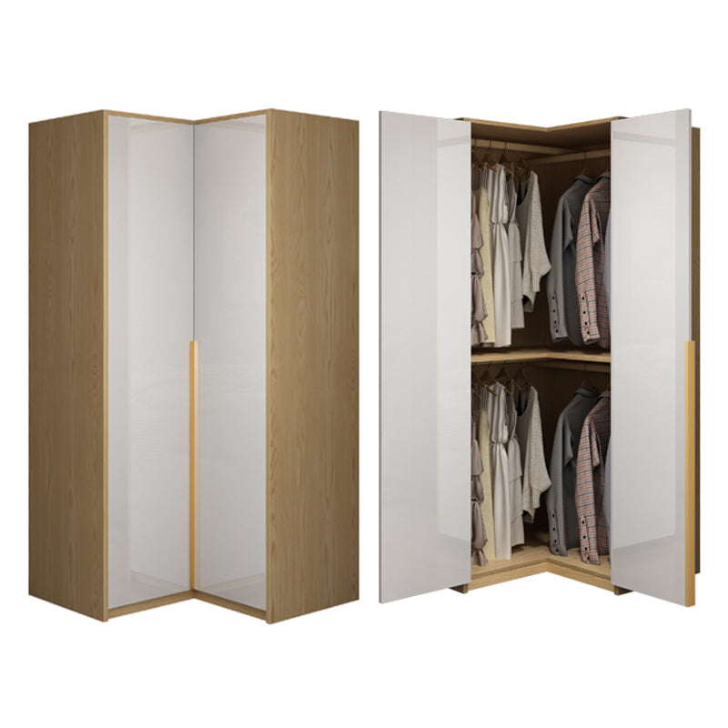 Contemporary Storage Cabinet Engineered Wood Wardrobe Armoire 31.5"L x 31.5"W x 79"H Clearhalo 'Armoires & Wardrobes' 'armoires_wardrobes' 'Bedroom Furniture' 'furn' 'furn_armoires_wardrobes' 'Furniture' 5284939