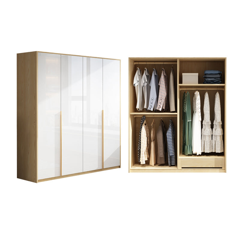 Contemporary Storage Cabinet Engineered Wood Wardrobe Armoire 55"L x 20"W x 79"H Clearhalo 'Armoires & Wardrobes' 'armoires_wardrobes' 'Bedroom Furniture' 'furn' 'furn_armoires_wardrobes' 'Furniture' 5284944