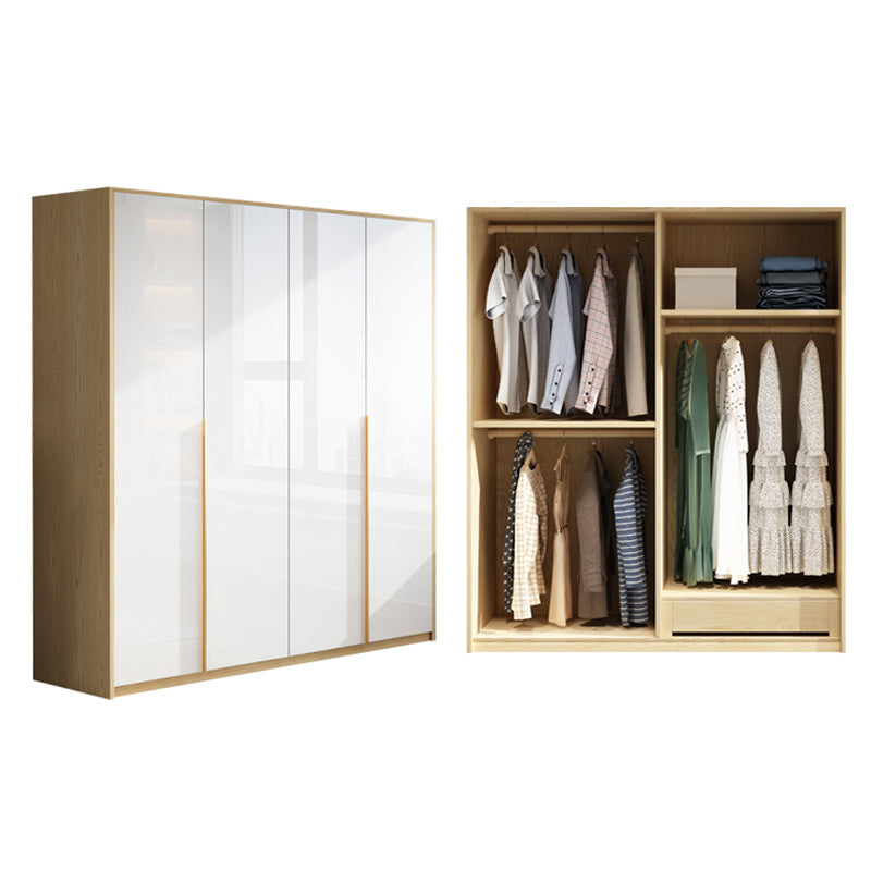 Contemporary Storage Cabinet Engineered Wood Wardrobe Armoire 63"L x 20"W x 79"H Clearhalo 'Armoires & Wardrobes' 'armoires_wardrobes' 'Bedroom Furniture' 'furn' 'furn_armoires_wardrobes' 'Furniture' 5284946