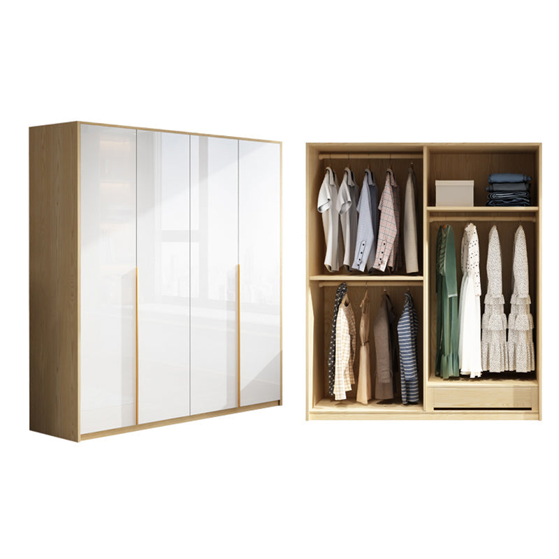 Contemporary Storage Cabinet Engineered Wood Wardrobe Armoire 79"L x 20"W x 79"H Clearhalo 'Armoires & Wardrobes' 'armoires_wardrobes' 'Bedroom Furniture' 'furn' 'furn_armoires_wardrobes' 'Furniture' 5284949