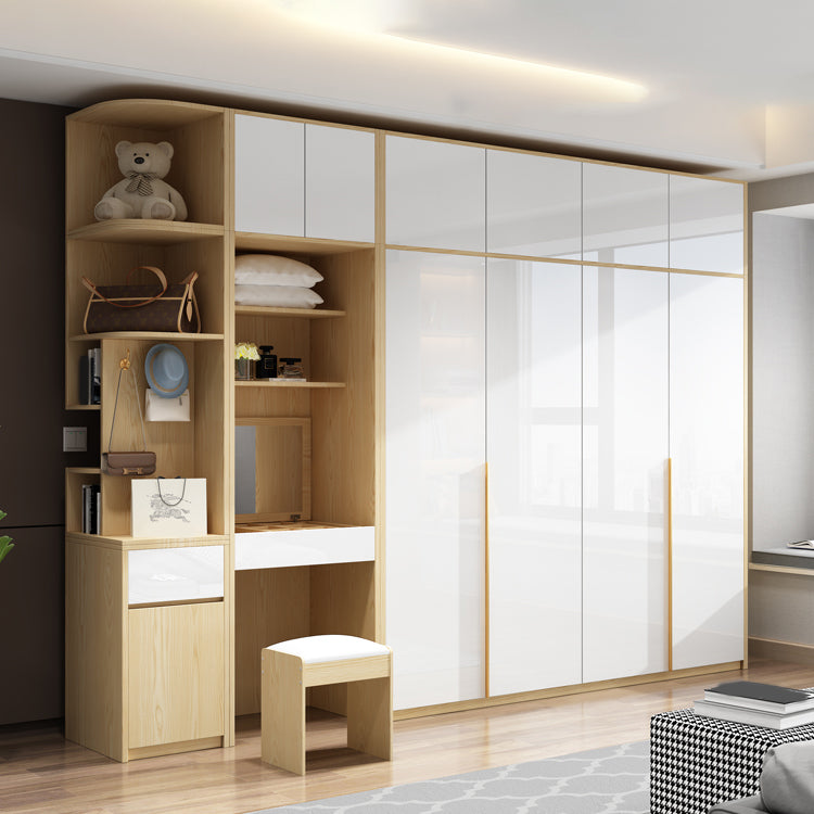 Contemporary Storage Cabinet Engineered Wood Wardrobe Armoire Clearhalo 'Armoires & Wardrobes' 'armoires_wardrobes' 'Bedroom Furniture' 'furn' 'furn_armoires_wardrobes' 'Furniture' 5284954