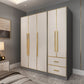 Wooden Wardrobe Cabinet with Soft Close Doors Hinged Wardrobe Armoire Clearhalo 'Armoires & Wardrobes' 'armoires_wardrobes' 'Bedroom Furniture' 'furn' 'furn_armoires_wardrobes' 'Furniture' 5285020