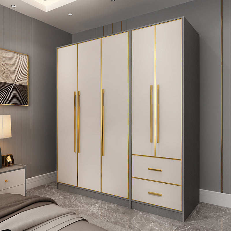 Wooden Wardrobe Cabinet with Soft Close Doors Hinged Wardrobe Armoire Clearhalo 'Armoires & Wardrobes' 'armoires_wardrobes' 'Bedroom Furniture' 'furn' 'furn_armoires_wardrobes' 'Furniture' 5285020