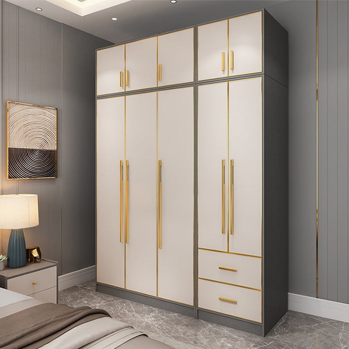 Wooden Wardrobe Cabinet with Soft Close Doors Hinged Wardrobe Armoire Clearhalo 'Armoires & Wardrobes' 'armoires_wardrobes' 'Bedroom Furniture' 'furn' 'furn_armoires_wardrobes' 'Furniture' 5285031