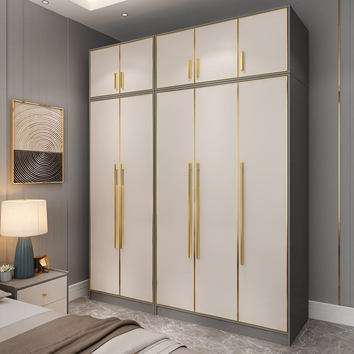 Wooden Wardrobe Cabinet with Soft Close Doors Hinged Wardrobe Armoire Clearhalo 'Armoires & Wardrobes' 'armoires_wardrobes' 'Bedroom Furniture' 'furn' 'furn_armoires_wardrobes' 'Furniture' 5285032