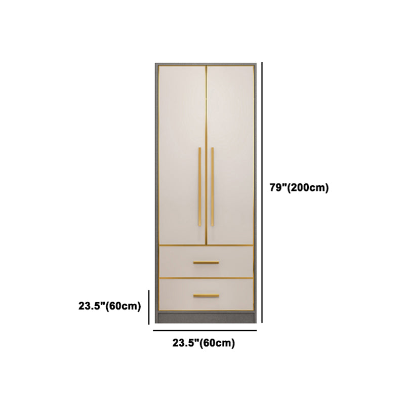 Wooden Wardrobe Cabinet with Soft Close Doors Hinged Wardrobe Armoire Clearhalo 'Armoires & Wardrobes' 'armoires_wardrobes' 'Bedroom Furniture' 'furn' 'furn_armoires_wardrobes' 'Furniture' 5285035
