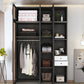 Modern Style Storage Cabinet Mirrored Finish Cabinet with Glass Door Clearhalo 'Armoires & Wardrobes' 'armoires_wardrobes' 'Bedroom Furniture' 'furn' 'furn_armoires_wardrobes' 'Furniture' 5285047