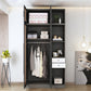 Modern Style Storage Cabinet Mirrored Finish Cabinet with Glass Door Clearhalo 'Armoires & Wardrobes' 'armoires_wardrobes' 'Bedroom Furniture' 'furn' 'furn_armoires_wardrobes' 'Furniture' 5285049