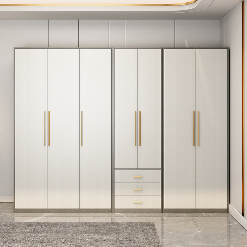 Contemporary Storage Cabinet Hinged Wardrobe Cabinet with Self Close Drawers Clearhalo 'Armoires & Wardrobes' 'armoires_wardrobes' 'Bedroom Furniture' 'furn' 'furn_armoires_wardrobes' 'Furniture' 5285053