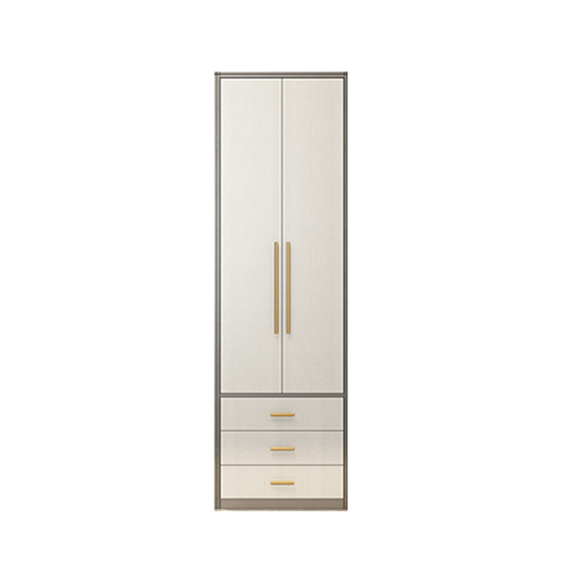 Contemporary Storage Cabinet Hinged Wardrobe Cabinet with Self Close Drawers 24"L x 20"W x 79"H Clearhalo 'Armoires & Wardrobes' 'armoires_wardrobes' 'Bedroom Furniture' 'furn' 'furn_armoires_wardrobes' 'Furniture' 5285054