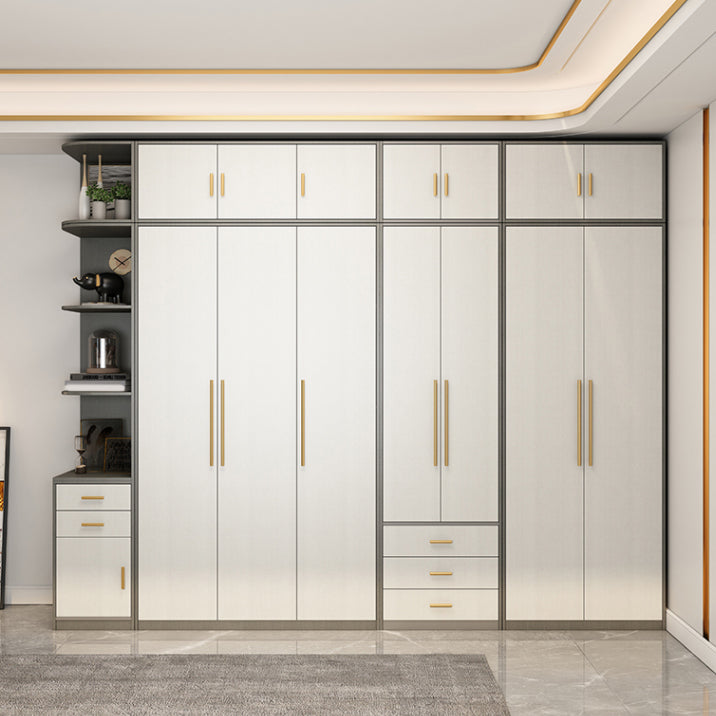 Contemporary Storage Cabinet Hinged Wardrobe Cabinet with Self Close Drawers Clearhalo 'Armoires & Wardrobes' 'armoires_wardrobes' 'Bedroom Furniture' 'furn' 'furn_armoires_wardrobes' 'Furniture' 5285058