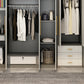Contemporary Storage Cabinet Hinged Wardrobe Cabinet with Self Close Drawers Clearhalo 'Armoires & Wardrobes' 'armoires_wardrobes' 'Bedroom Furniture' 'furn' 'furn_armoires_wardrobes' 'Furniture' 5285063