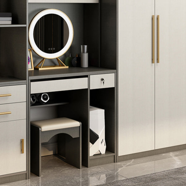Contemporary Storage Cabinet Hinged Wardrobe Cabinet with Self Close Drawers Clearhalo 'Armoires & Wardrobes' 'armoires_wardrobes' 'Bedroom Furniture' 'furn' 'furn_armoires_wardrobes' 'Furniture' 5285064