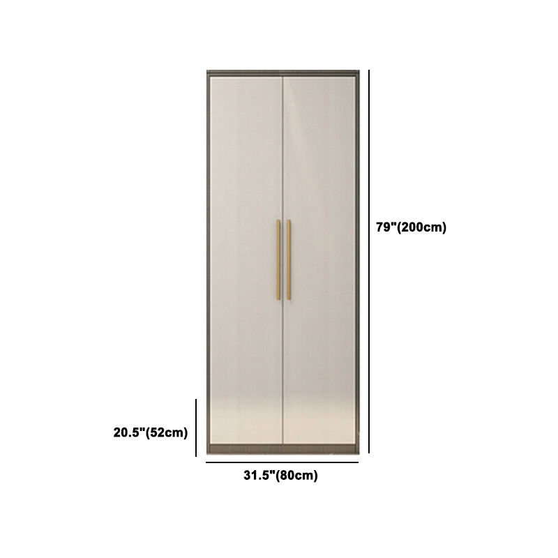 Contemporary Storage Cabinet Hinged Wardrobe Cabinet with Self Close Drawers Clearhalo 'Armoires & Wardrobes' 'armoires_wardrobes' 'Bedroom Furniture' 'furn' 'furn_armoires_wardrobes' 'Furniture' 5285065