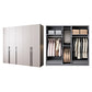 Armario contemporáneo de vestuario de madera suave armario de puerta cerrada