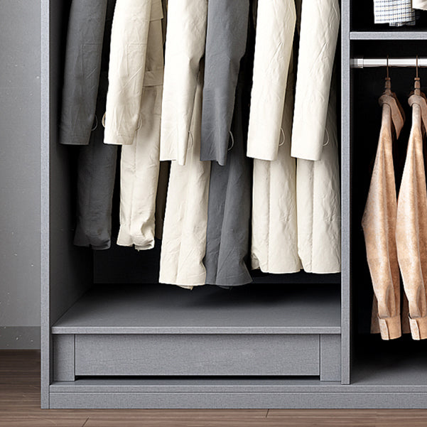 Armario contemporáneo de vestuario de madera suave armario de puerta cerrada