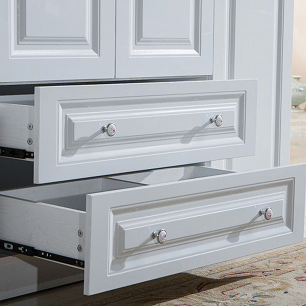 Bedroom Hinged Door Storage Cabinet Manufactured Wood Victorian Cabinet with Drawers