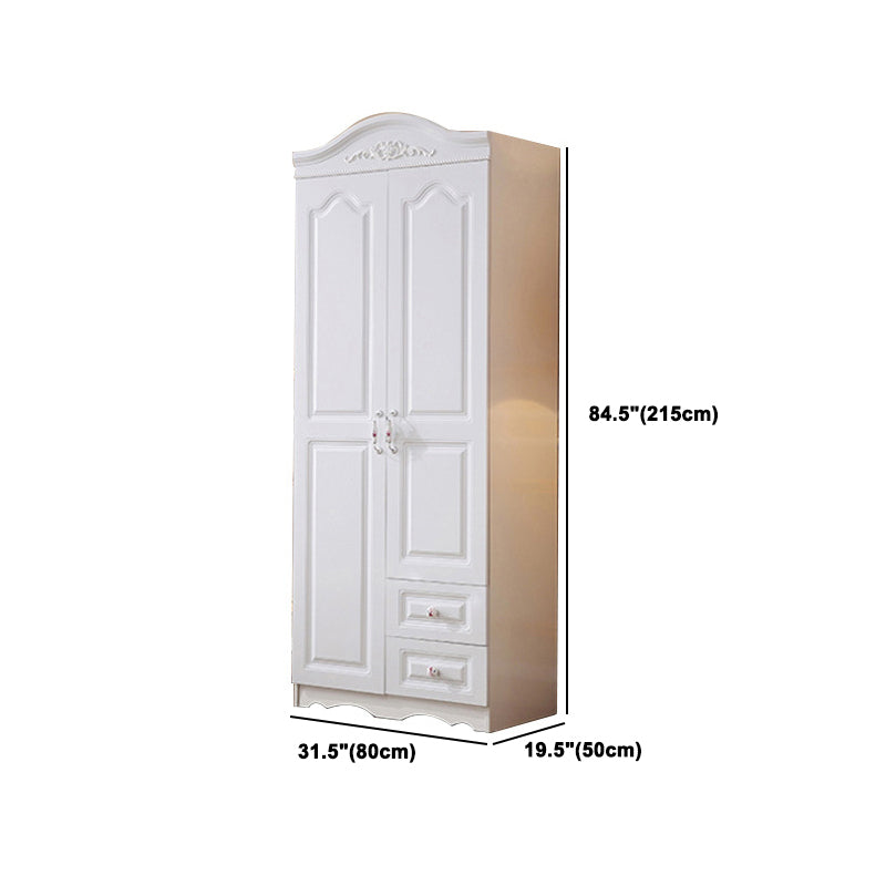 Bedroom Hinged Door Storage Cabinet Manufactured Wood Victorian Cabinet with Drawers