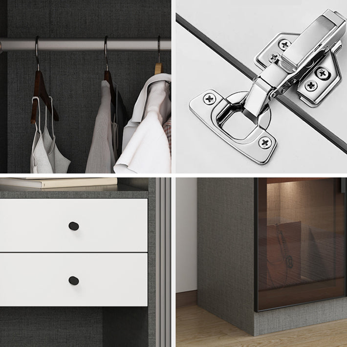 Armadio di vetro contemporaneo morbido armadio per porte chiuse per camera da letto