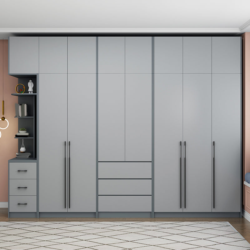 Graue Holzgarderobe Rettungshalle mit weichen Schubladen mit weicher Naher