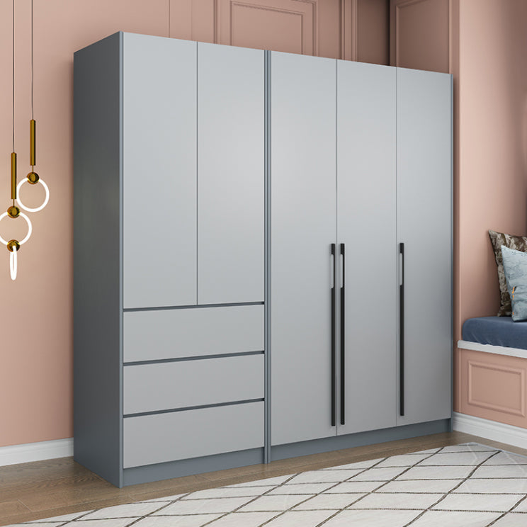 Graue Holzgarderobe Rettungshalle mit weichen Schubladen mit weicher Naher