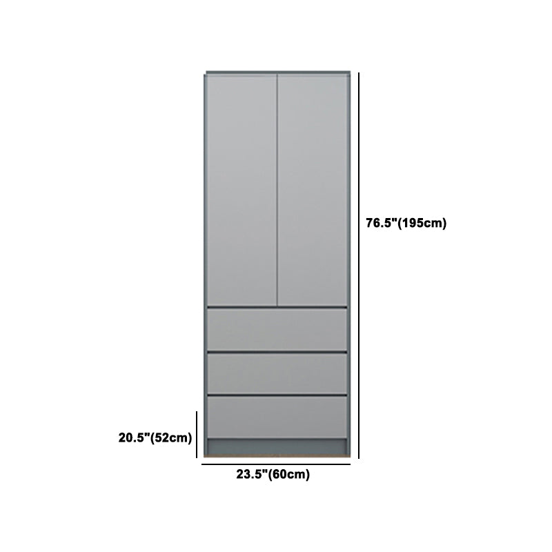 Graue Holzgarderobe Rettungshalle mit weichen Schubladen mit weicher Naher