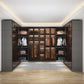 Contemporary Storage Cabinet Mirrored Finish Cabinet with Glass Door