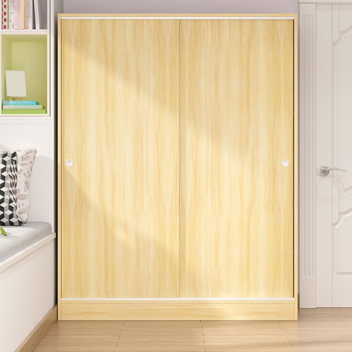 Contemporary Wardrobe Cabinet Sliding Storage Cabinet for Home