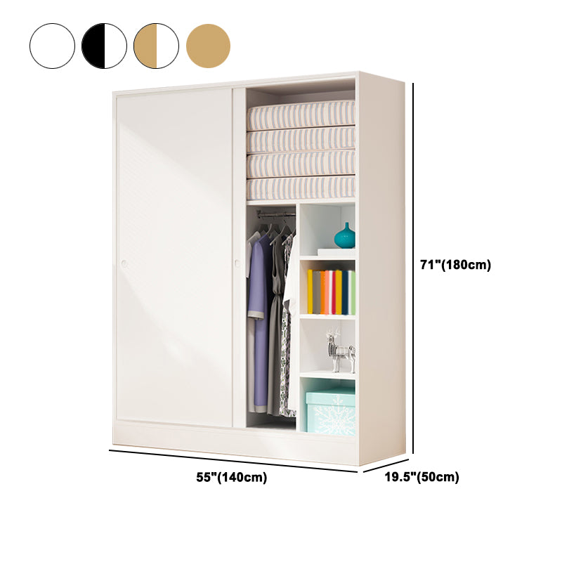 Contemporary Wardrobe Cabinet Sliding Storage Cabinet for Home