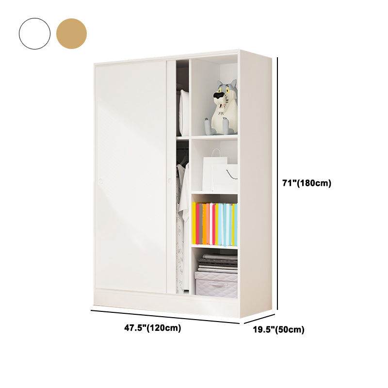 Contemporary Wardrobe Cabinet Sliding Storage Cabinet for Home
