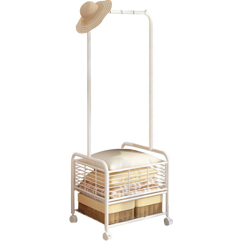 Contemporary Metal Wardrobe Cloth Rod Included Wardrobe Closet for Bedroom 24"L x 20"W x 68"H 2 Clearhalo 'Armoires & Wardrobes' 'armoires_wardrobes' 'Bedroom Furniture' 'furn' 'furn_armoires_wardrobes' 'Furniture' 5285223