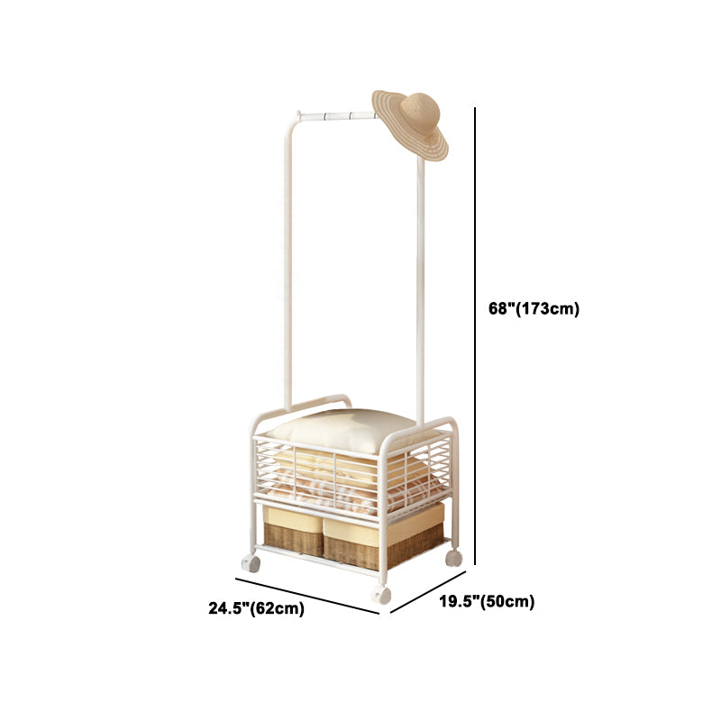 Contemporary Metal Wardrobe Cloth Rod Included Wardrobe Closet for Bedroom Clearhalo 'Armoires & Wardrobes' 'armoires_wardrobes' 'Bedroom Furniture' 'furn' 'furn_armoires_wardrobes' 'Furniture' 5285228