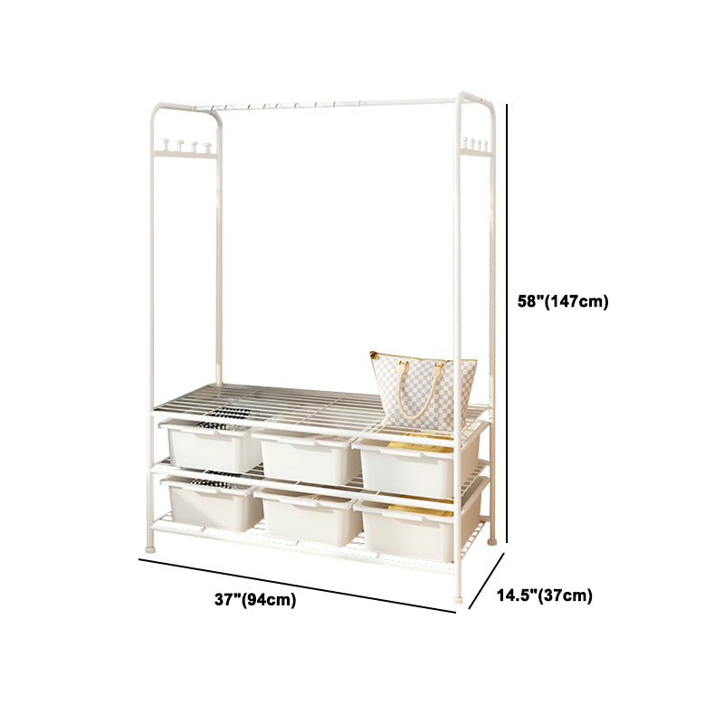 Contemporary Metal Wardrobe Cloth Rod Included Wardrobe Closet for Bedroom Clearhalo 'Armoires & Wardrobes' 'armoires_wardrobes' 'Bedroom Furniture' 'furn' 'furn_armoires_wardrobes' 'Furniture' 5285229