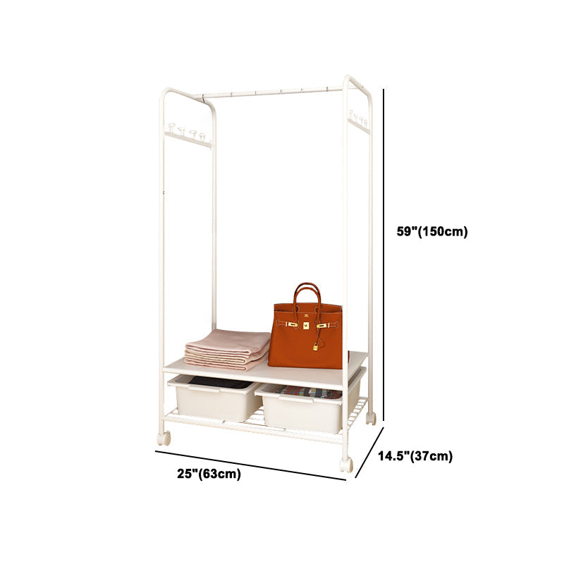 Contemporary Metal Wardrobe Cloth Rod Included Wardrobe Closet for Bedroom Clearhalo 'Armoires & Wardrobes' 'armoires_wardrobes' 'Bedroom Furniture' 'furn' 'furn_armoires_wardrobes' 'Furniture' 5285235