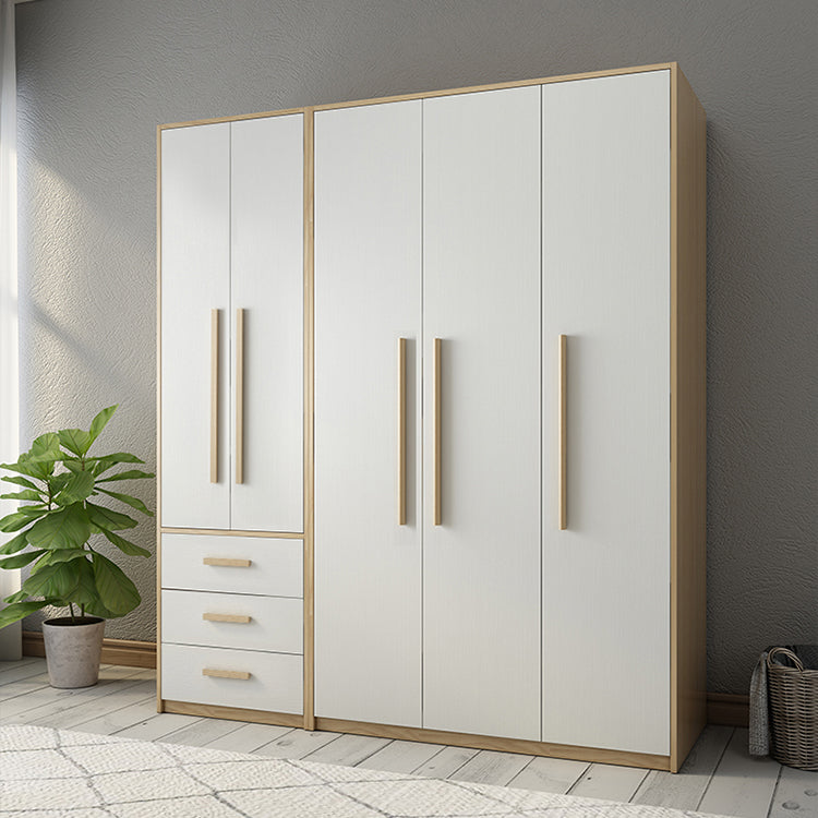 Modern Style Home Wardrobe Armoire Solid Wood and Engineered Wood Wardrobe Cabinet Clearhalo 'Armoires & Wardrobes' 'armoires_wardrobes' 'Bedroom Furniture' 'furn' 'furn_armoires_wardrobes' 'Furniture' 5285258