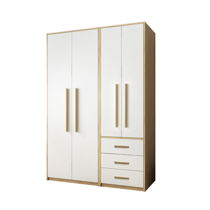 Modern Style Home Wardrobe Armoire Solid Wood and Engineered Wood Wardrobe Cabinet 55"L x 20.5"W x 81"H Clearhalo 'Armoires & Wardrobes' 'armoires_wardrobes' 'Bedroom Furniture' 'furn' 'furn_armoires_wardrobes' 'Furniture' 5285259